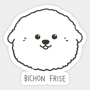 Kawaii Bischon Frise Face Sticker